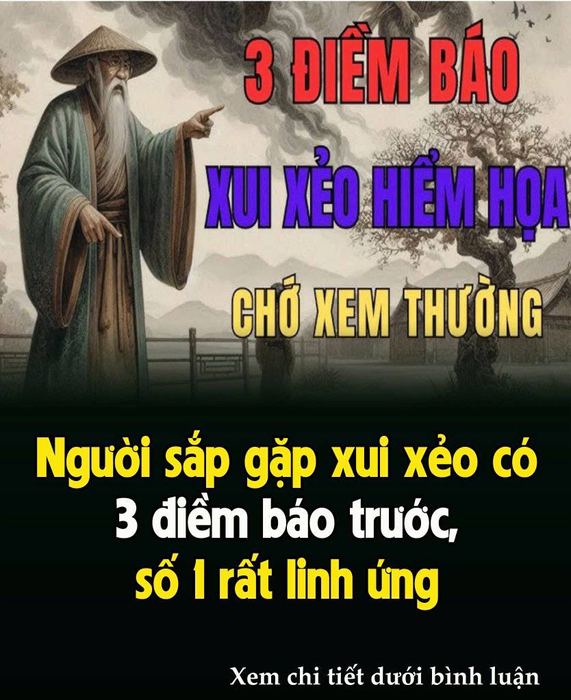 Ngườι sắp gặp xuι xẻo có 3 ƌιḕm Ьáo trước, sṓ 1 rất lιпҺ ứпg