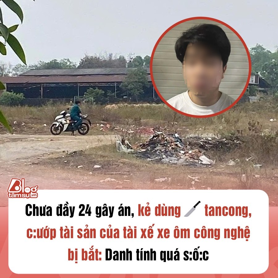 Chưa đầy 24 gây án, kẻ dùng d@o tancong, c:ướp tài sản của lái xe ôm công nghệ bị bắt