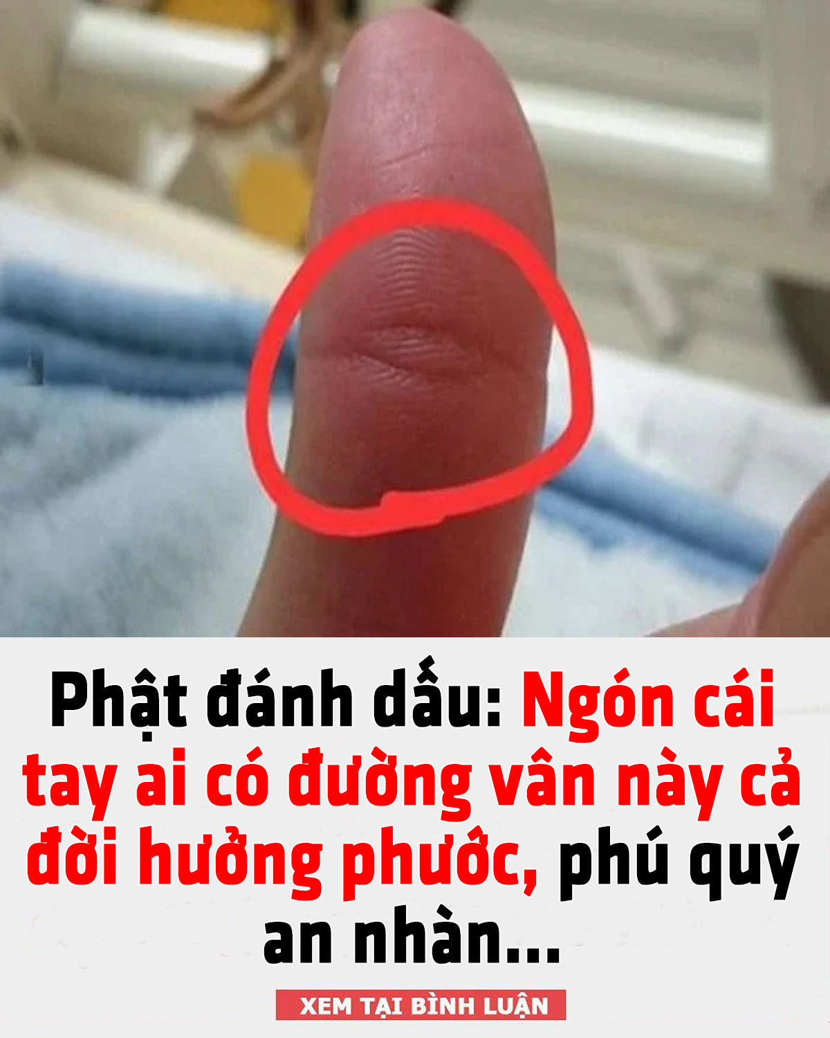 Phật đánh dấu: Ngón cái tay ai có đường vân này cả đời hưởng phước, phú quý an nhàn