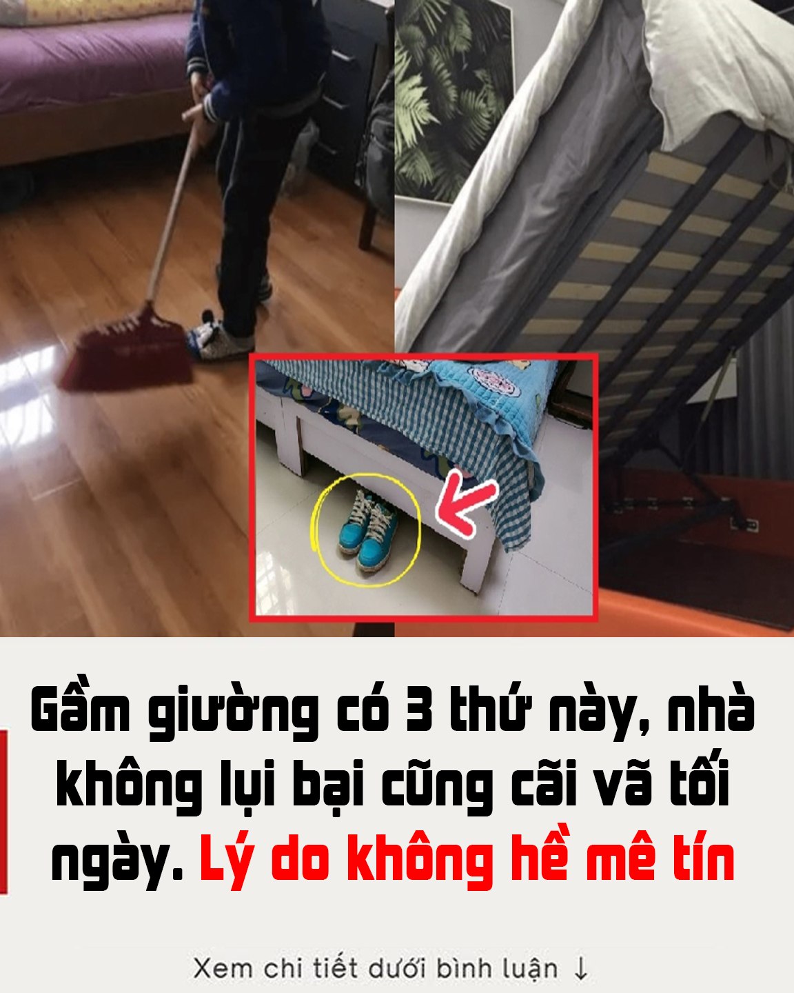 Gầm giường có 3 thứ này nhà chẳng lụi cũng cãi vã tối ngày, lý do không hề mê tín