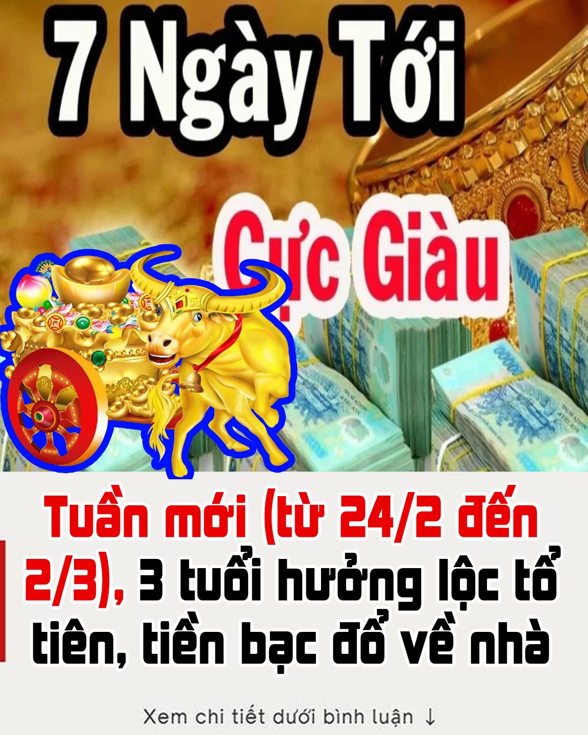 Tuần mới (từ 24/2 đến 2/3), 3 tuổi hưởng lộc tổ tiên, tiền bạc đổ về nhà