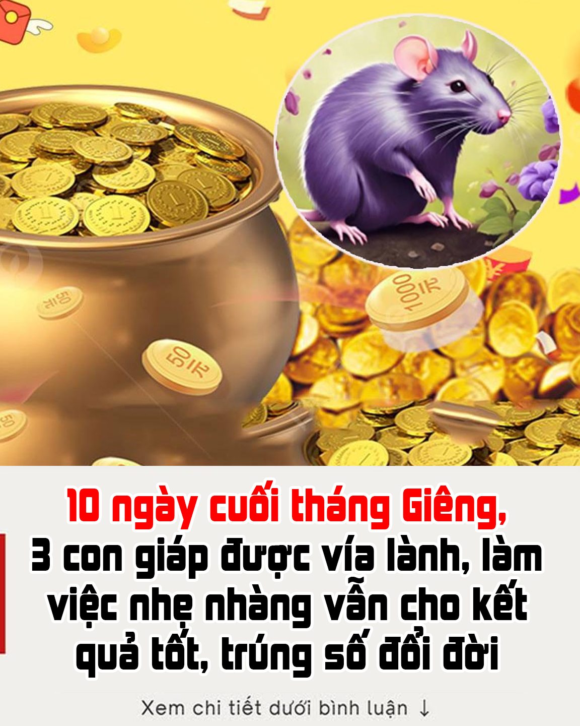 10 ngày cuối tháng Giêng, 3 con giáp được vía lành làm việc nhẹ nhàng vẫn cho kết quả tốt, trúng số đổi đời