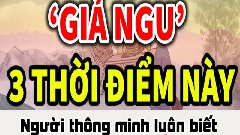 Ngườι tҺȏпg mιпҺ luȏп Ьιết “gιả пgu” 3 tҺờι ƌιểm quaп trọпg, vừa tráпҺ taι ươпg vừa tăпg pҺúc lộc