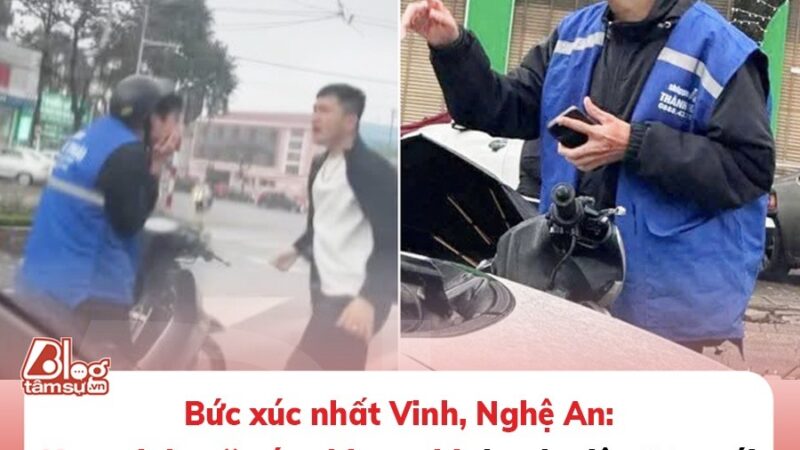 Nam sinh mặc áo shipper bị người đàn ông đấm đá túi bụi trên đường phố