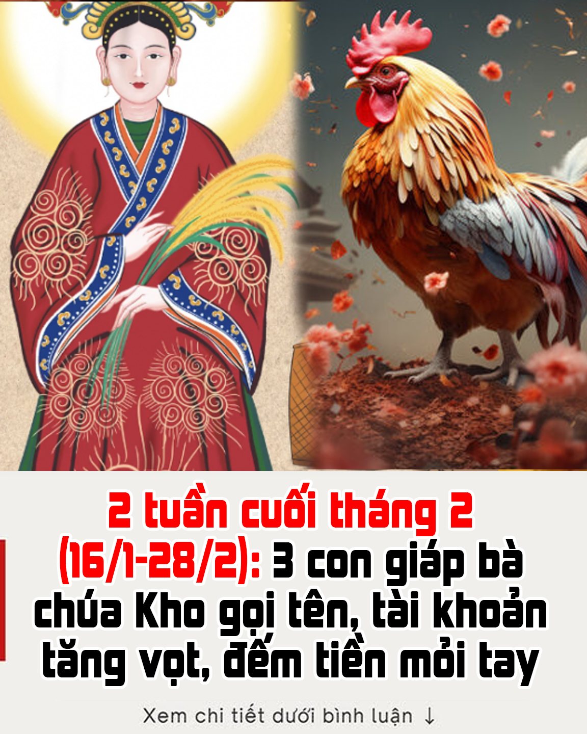 2 tuần cuối tháng 2 (16/1-28/2): 3 con giáp bà chúa Kho gọi tên, tài khoản tăng vọt, đếm tiền mỏi tay