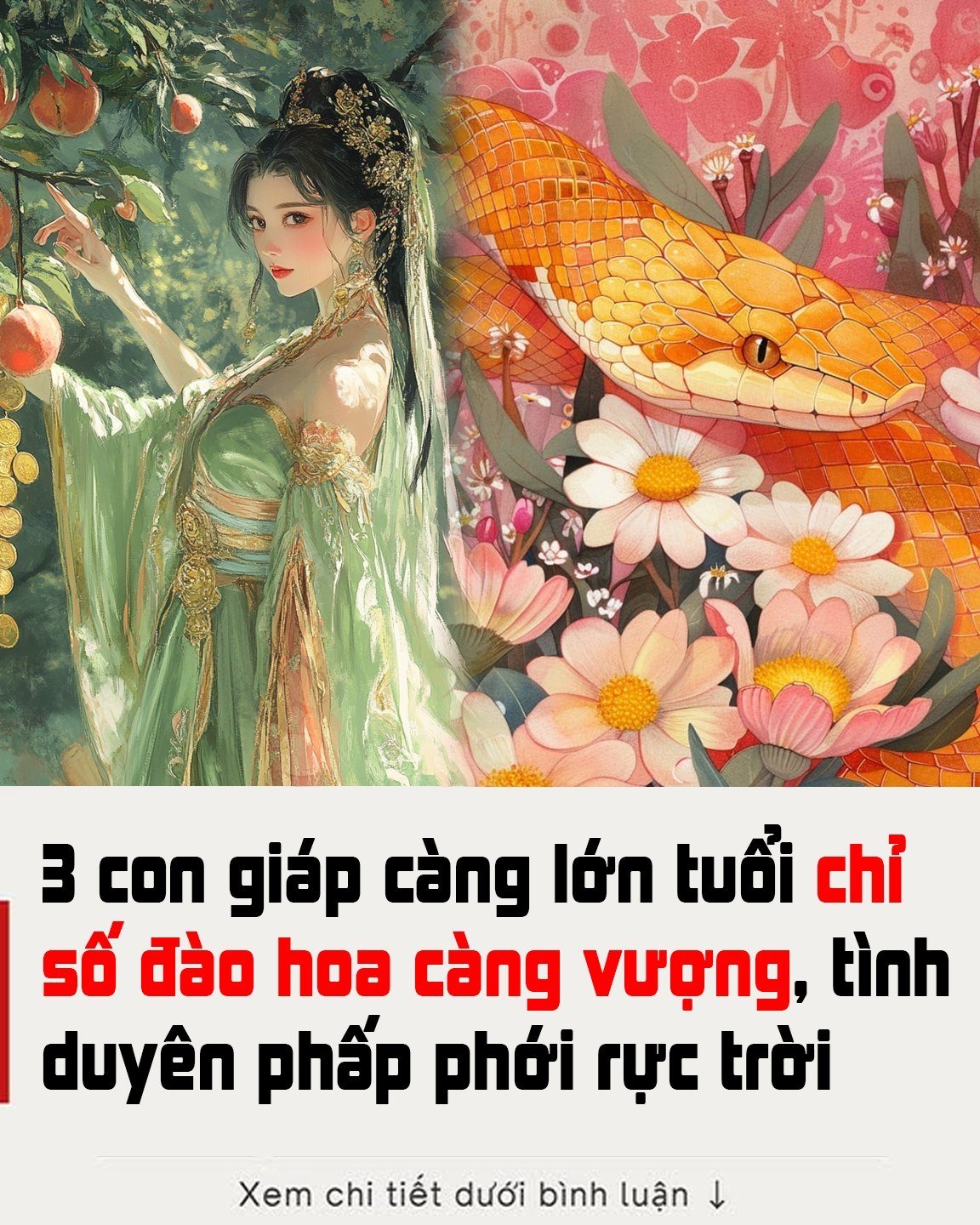 3 con giáp càng lớn tuổi chỉ số đào hoa càng vượng, tình duyên phấp phới rực trời