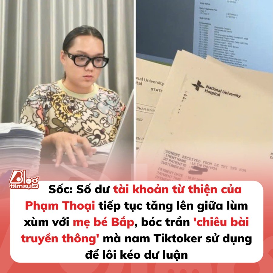 Tiền vẫn ‘chảy’ vào tài khoản từ thiện của Tiktoker Phạm Thoại