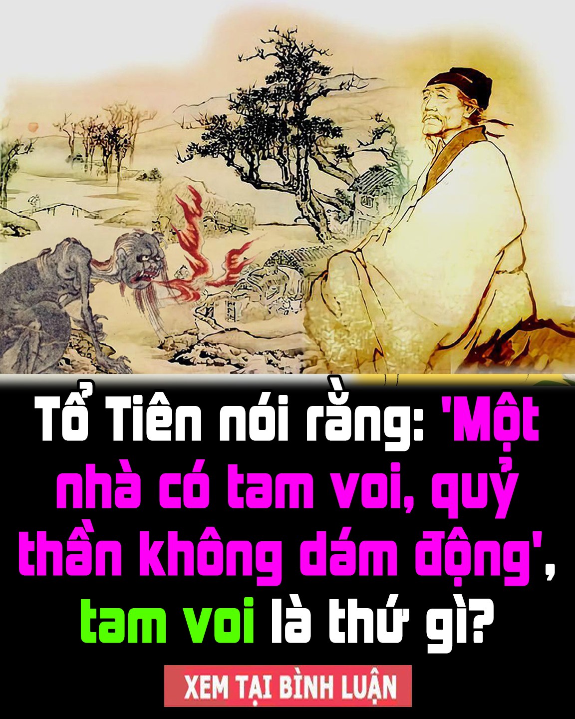 Tổ Tiên nói rằng: ‘Một nhà có tam voi, quỷ thần không dám động’, tam voi là thứ gì?