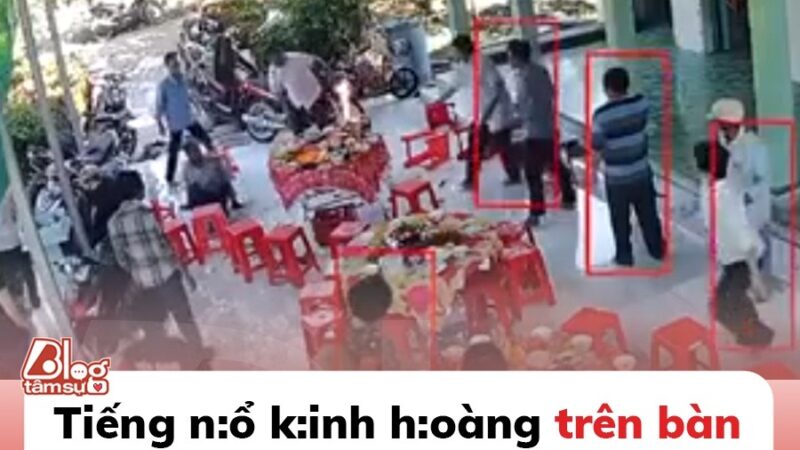 Tiếng nổ kinh hoàng trên bàn tiệc khiến hàng chục người hốt hoảng bỏ chạy: Đoạn camera hé lộ nguyên do