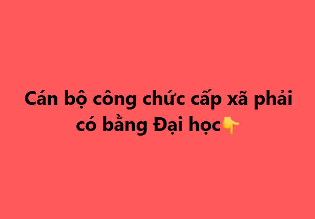 Quy định mới yêu cầu cán bộ, công chức xã 100% phải có bằng đại học trở lên