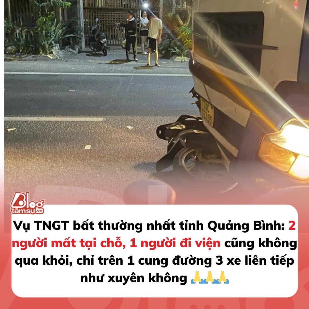 Tai nạn giao thông nghiêm trọng khiến 3 người t:ử v:ong trong đêm