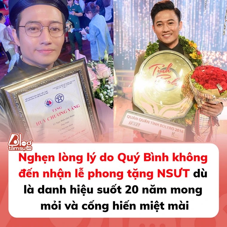 Nghẹn lòng lý do Quý Bình không đến nhận lễ phong tặng NSƯT dù là danh hiệu suốt 20 năm mong mỏi và cống hiến miệt mài