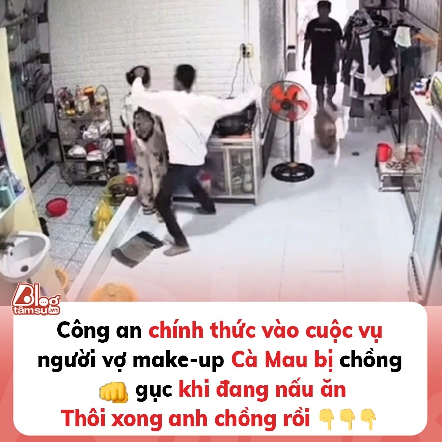 Clip người vợ bị chồng đánh gục khi đang nấu ăn: Công an vào cuộc