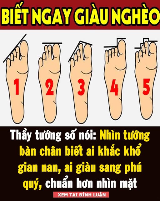 Thầy tướng số nói: Nhìn tướng bàn chân biết ai khắc khổ gian nan, ai giàu sang phú quý, chuẩn hơn nhìn mặt